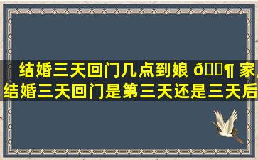 结婚三天回门几点到娘 🐶 家,结婚三天回门是第三天还是三天后